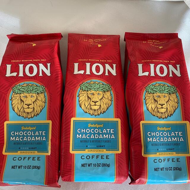 LION(ライオン)のハワイライオンコーヒーチョコレートマカダミア283g 10オンス3個セット 食品/飲料/酒の飲料(コーヒー)の商品写真