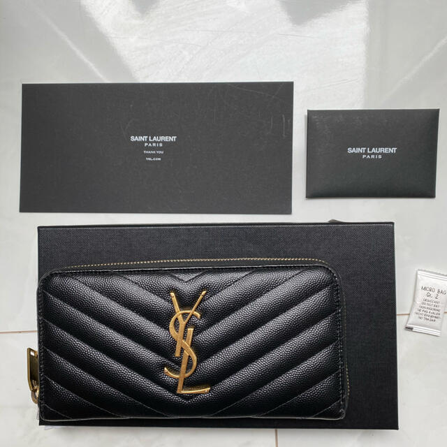 Saint Laurent(サンローラン)のサンローラン　ラウンドファスナー　長財布　財布　YSL 鑑定済み　ルイヴィトン　 レディースのファッション小物(財布)の商品写真