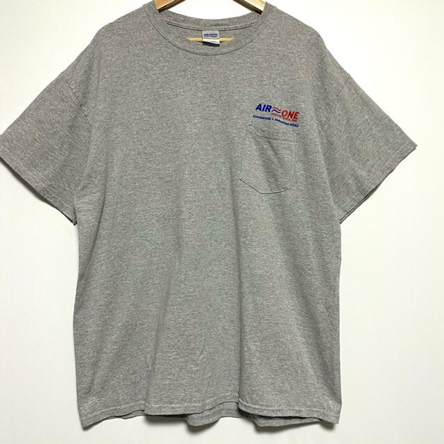 GILDAN(ギルタン)のUS古着 GILDAN ギルダン プリント ポケット Tシャツ グレー XL メンズのトップス(Tシャツ/カットソー(半袖/袖なし))の商品写真