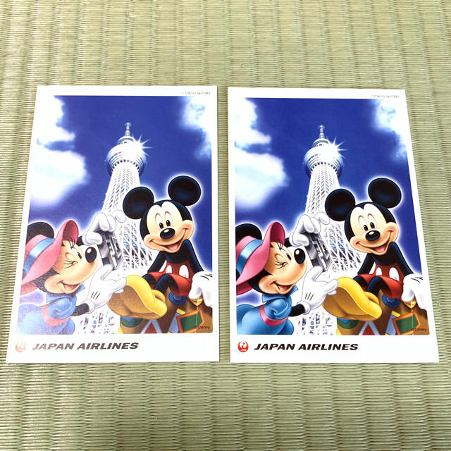 Disney(ディズニー)のディズニー　スカイツリー　JAL ポストカード エンタメ/ホビーの声優グッズ(写真/ポストカード)の商品写真