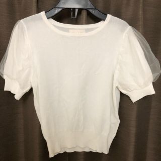 アンドクチュール(And Couture)の【美品】アンドクチュール　シフォントップス(カットソー(半袖/袖なし))