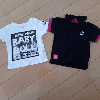 ベビードール(BABYDOLL)のベビードール　黒×ピンク　ポロシャツ　Tシャツ　白　2枚セット　(Ｔシャツ)