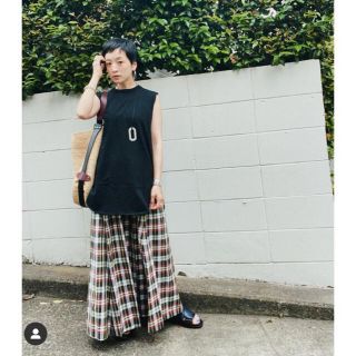 ユナイテッドアローズ(UNITED ARROWS)のMK様専用☆ATONラウンドヘムタンクトップ黒ブラック新品(Tシャツ(半袖/袖なし))