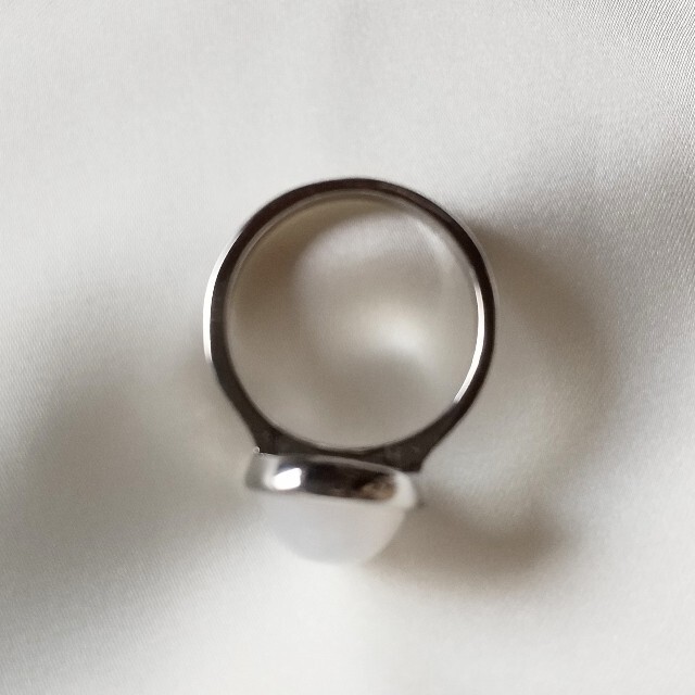 リング ホワイト×シルバー レディースのアクセサリー(リング(指輪))の商品写真