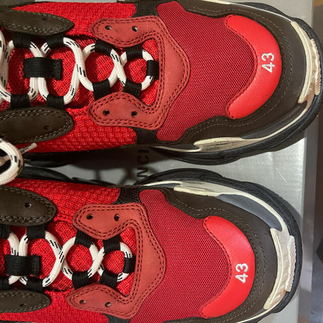 バレンシアガBALENCIAGA triple S ルージュ/ノアール 43 | www.jarussi