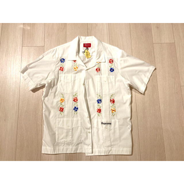 supreme flowers guayabera s/s shirt