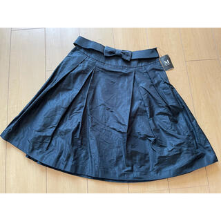 ミッシュマッシュ(MISCH MASCH)の新品タグつき定価7980円　ミッシュマッシュ　ドット風模様黒色スカート　M(ひざ丈スカート)