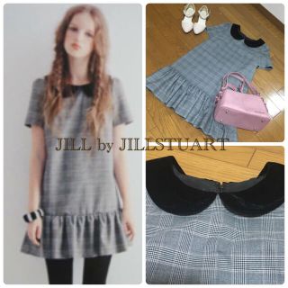 ジルバイジルスチュアート(JILL by JILLSTUART)のグレンチェックチェックワンピース(ミニワンピース)