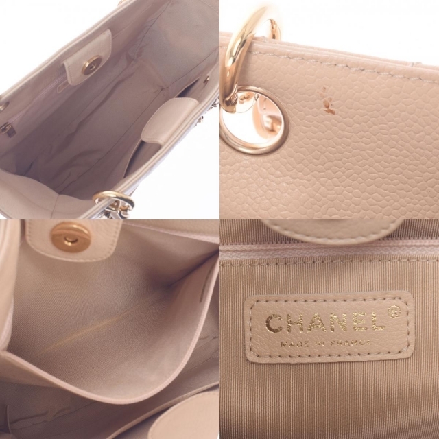 CHANEL(シャネル)のシャネル マトラッセ PST チェーントート トートバッグ ベージュ レディースのバッグ(トートバッグ)の商品写真