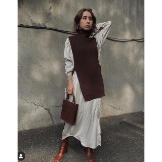 アメリヴィンテージ(Ameri VINTAGE)のAmeri VINTAGE VEST LAYERED SHIRT DRESS(ロングワンピース/マキシワンピース)