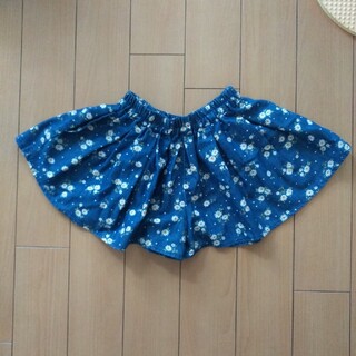 【ほの様専用】女の子　キュロットスカート　110cm　デニム　小花　(スカート)