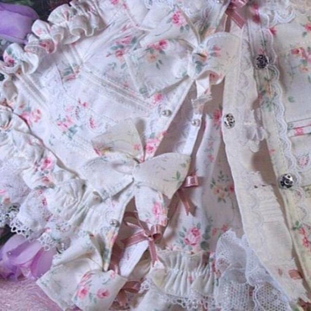 ジェニーサイズ・夏の重ね着ドレス(ピンク小花）　JDA004 2