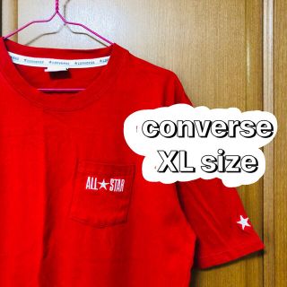 コンバース(CONVERSE)のconverse コンバース　Tシャツ　赤(Tシャツ/カットソー(半袖/袖なし))