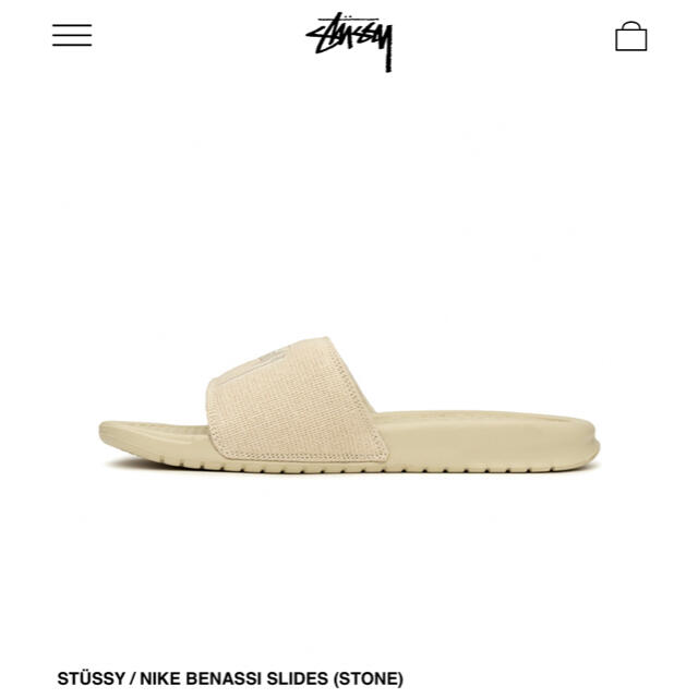 NIKE STUSSY BENASSI SLIDES FOSSIL  27cm 1