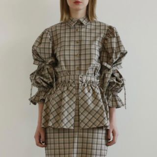 ハニーミーハニー(Honey mi Honey)のcheck  ribon blouse(シャツ/ブラウス(長袖/七分))