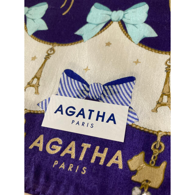 AGATHA(アガタ)のアガタ　ハンカチ　リボン仔犬エッフェル塔 レディースのファッション小物(ハンカチ)の商品写真