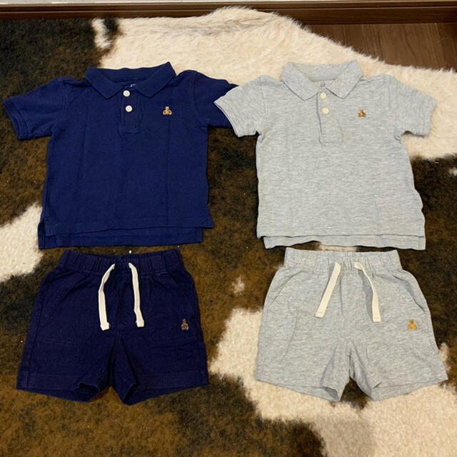 babyGAP(ベビーギャップ)のGAP ギャップ ポロシャツ パンツ セットアップ 4点セット まとめ売り キッズ/ベビー/マタニティのベビー服(~85cm)(パンツ)の商品写真