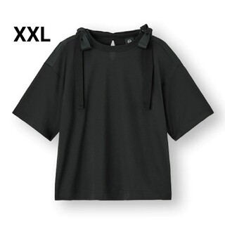 ジーユー(GU)のGU×UNDERCOVER　リボンデザインTシャツ(五分袖(Tシャツ(半袖/袖なし))