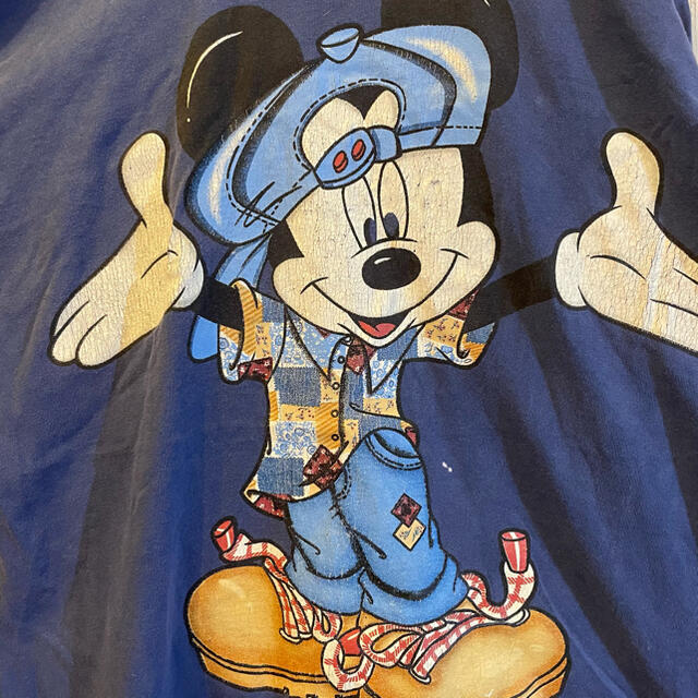 Disney(ディズニー)の【激レア】古着 ディズニー ミッキー Tシャツ ビッグロゴ ビンテージ メンズのトップス(Tシャツ/カットソー(半袖/袖なし))の商品写真