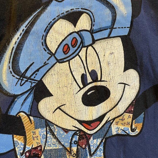 Disney(ディズニー)の【激レア】古着 ディズニー ミッキー Tシャツ ビッグロゴ ビンテージ メンズのトップス(Tシャツ/カットソー(半袖/袖なし))の商品写真