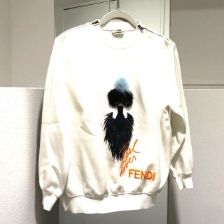 フェンディ(FENDI)の美品 フェンディ KARLITO カーリト レディース スウェット ホワイト(トレーナー/スウェット)