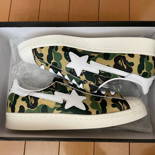 アベイシングエイプ(A BATHING APE)のadidas superstar x bape 24.5cm(スニーカー)