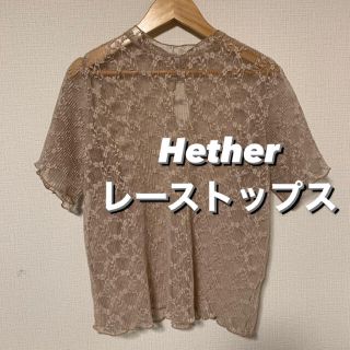 ヘザー(heather)のheather レース　トップス(シャツ/ブラウス(半袖/袖なし))