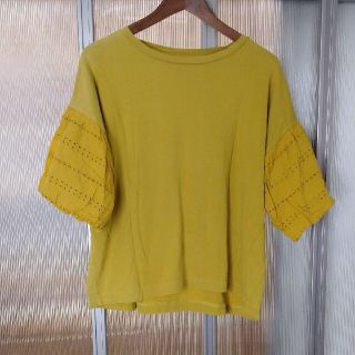 コーエン(coen)の【美品】coen/袖レース/カットソー(カットソー(半袖/袖なし))