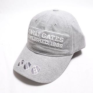 パーリーゲイツ(PEARLY GATES)の■PEARLY GATES　グレー　フリーサイズ　未使用(キャップ)