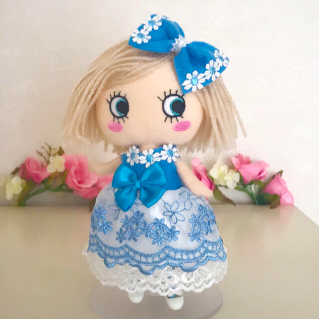 ATAO(アタオ)のイーマリー服　ブルーのドレス2点セット ハンドメイドのぬいぐるみ/人形(ぬいぐるみ)の商品写真