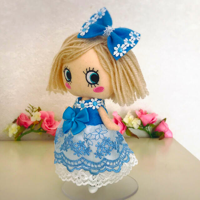 ATAO(アタオ)のイーマリー服　ブルーのドレス2点セット ハンドメイドのぬいぐるみ/人形(ぬいぐるみ)の商品写真