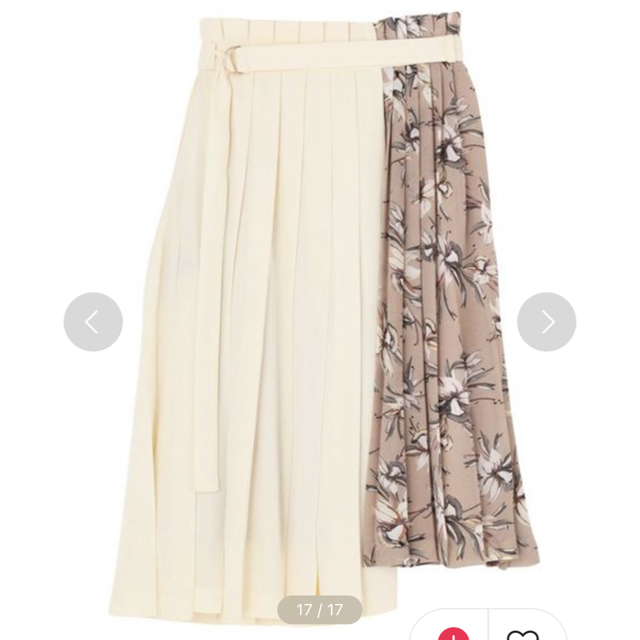 LagunaMoon(ラグナムーン)のラグナムーン　花柄プリーツスカート レディースのスカート(ひざ丈スカート)の商品写真