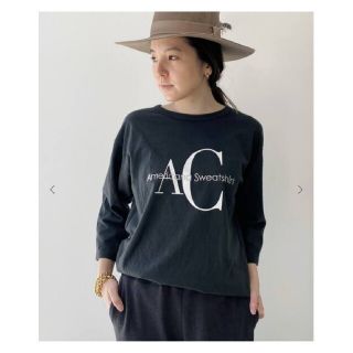 アパルトモンドゥーズィエムクラス(L'Appartement DEUXIEME CLASSE)のアパルトモンAMERICANA アメリカーナ AC Long T-sh ブラック(カットソー(長袖/七分))