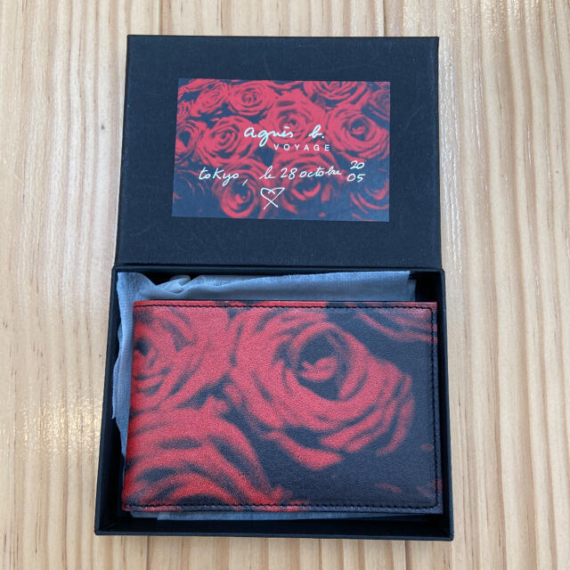 【限界価格】【限定レア】アニエス・ベー 薔薇 総柄 転写 プリント カードケース