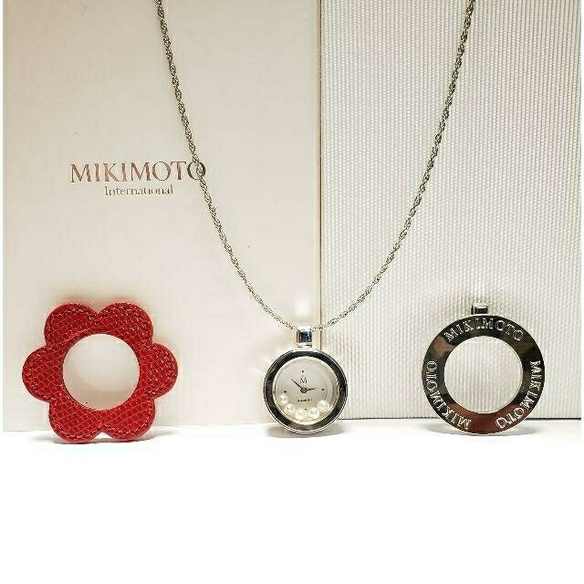 MIKIMOTO(ミキモト)の☆美品☆ミキモト☆パールネックレス☆時計付☆チェンジベゼル☆ペンダントウオッチ☆ レディースのアクセサリー(ネックレス)の商品写真