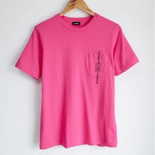 ディーゼル(DIESEL)のディーゼル DIESEL ☆ 刺繍 ポケット Tシャツ S ピンク(Tシャツ/カットソー(半袖/袖なし))