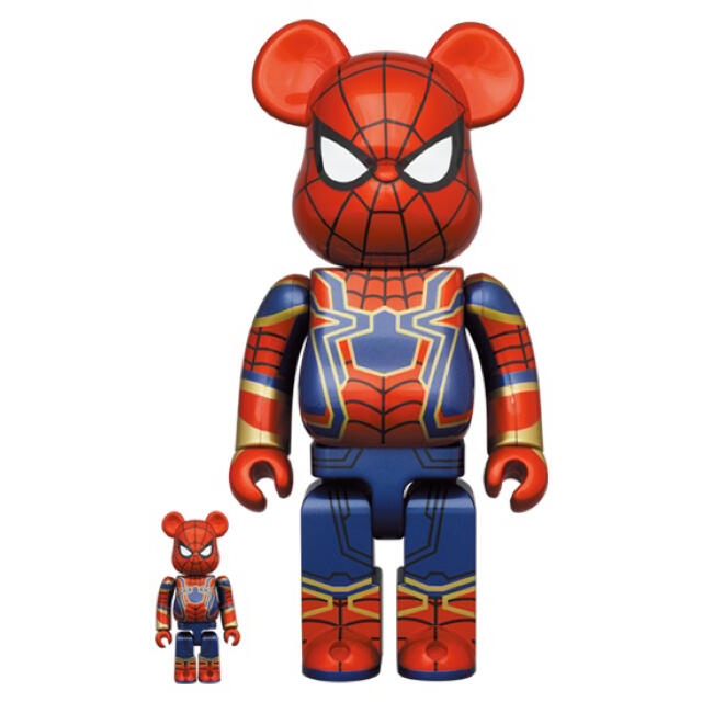 MEDICOM TOY(メディコムトイ)のBE@RBRICK IRON SPIDER 100％ & 400％ エンタメ/ホビーのフィギュア(アメコミ)の商品写真