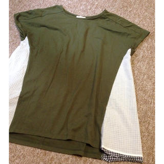 スタディオクリップ(STUDIO CLIP)のstudioCLIP❁カーキ・AラインTシャツ(Tシャツ(半袖/袖なし))