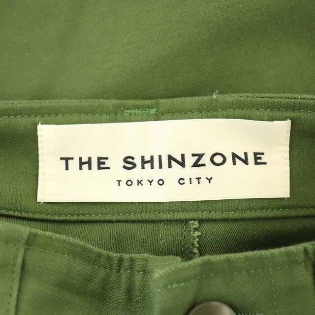 Shinzone(シンゾーン)のシンゾーン ザシンゾーン ベイカーパンツ ワーク 34 緑 グリーン レディースのパンツ(ワークパンツ/カーゴパンツ)の商品写真