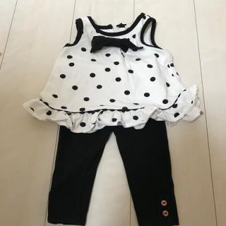 ケイトスペードニューヨーク(kate spade new york)のKate spadeケイトスペード　トップスandぱんつ　80サイズ　黒系　夏用(ワンピース)