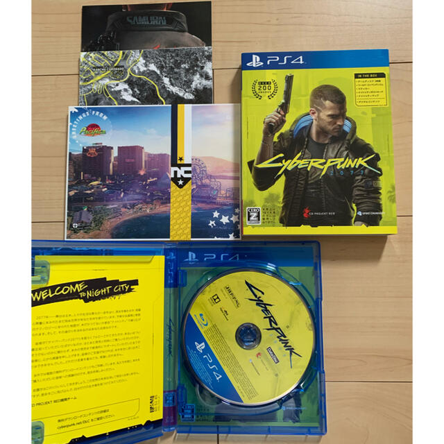 PlayStation4(プレイステーション4)の【美品】PS4 サイバーパンク2077 エンタメ/ホビーのゲームソフト/ゲーム機本体(家庭用ゲームソフト)の商品写真