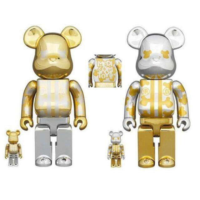 その他【2箱セット 新品未開封 即発送】be@rbrick はっぴ東京 金 銀 メッキ