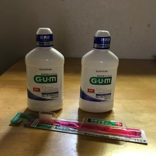 サンスター(SUNSTAR)のサンスターGUM薬用液体ハミガキ250ml✖️2、ガムデンタルブラシ(ふつう)1(歯ブラシ/デンタルフロス)