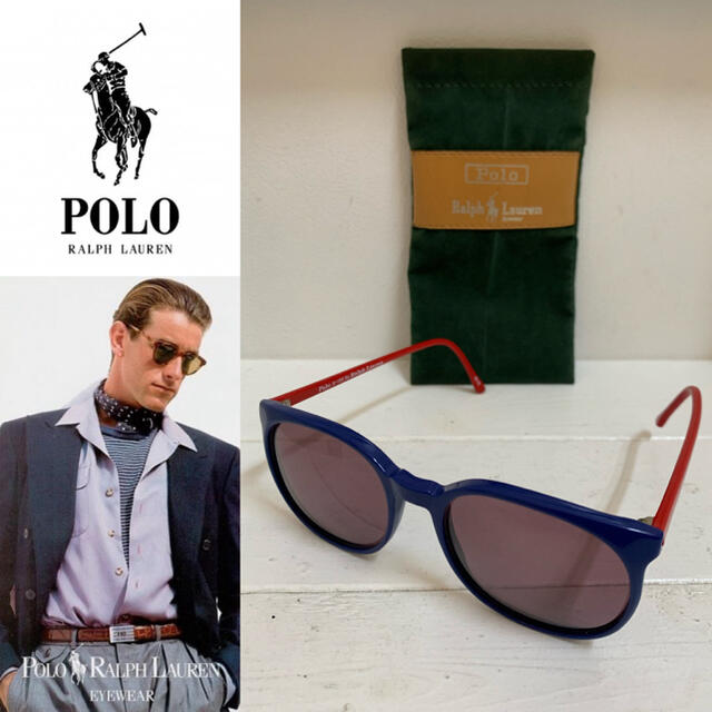 POLO RALPH LAUREN(ポロラルフローレン)のPOLO RALPH LAUREN VINTAGE バイカラーサングラス レトロ メンズのファッション小物(サングラス/メガネ)の商品写真