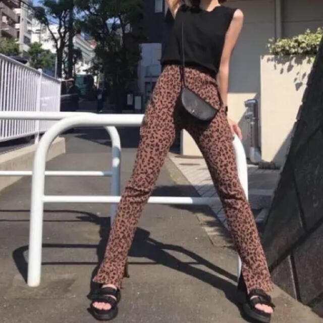 完売品 マウジー moussy レオパード リブフレアパンツ | primmo-flash.fr