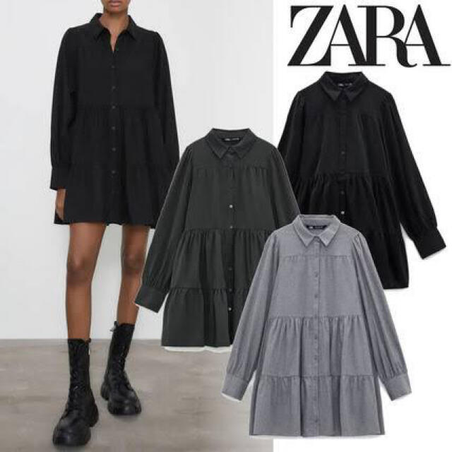 ZARA シャツワンピース