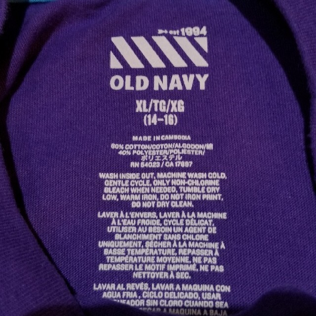 Old Navy(オールドネイビー)のOLD NAVY/Tシャツ/キッズサイズXL(14-16)150~160cm キッズ/ベビー/マタニティのキッズ服男の子用(90cm~)(Tシャツ/カットソー)の商品写真