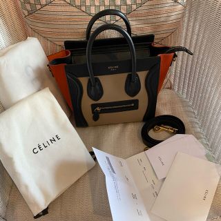 セリーヌ(celine)のセリーヌ ナノ ラゲージ トリコロール 限定色(ショルダーバッグ)