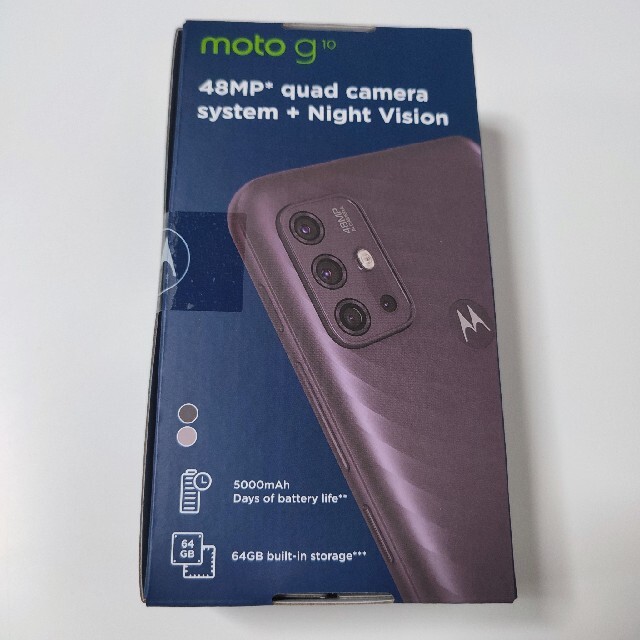 Motorola(モトローラ)の新品未開封 モトローラ moto g10  サクラパール 納品書・保証付き スマホ/家電/カメラのスマートフォン/携帯電話(スマートフォン本体)の商品写真