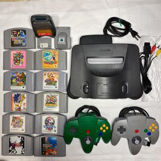 ニンテンドウ64(NINTENDO 64)のソフト11本付 ニンテンドー64 マリオ ゼルダ スマブラ ポケモン バンジョー(家庭用ゲーム機本体)